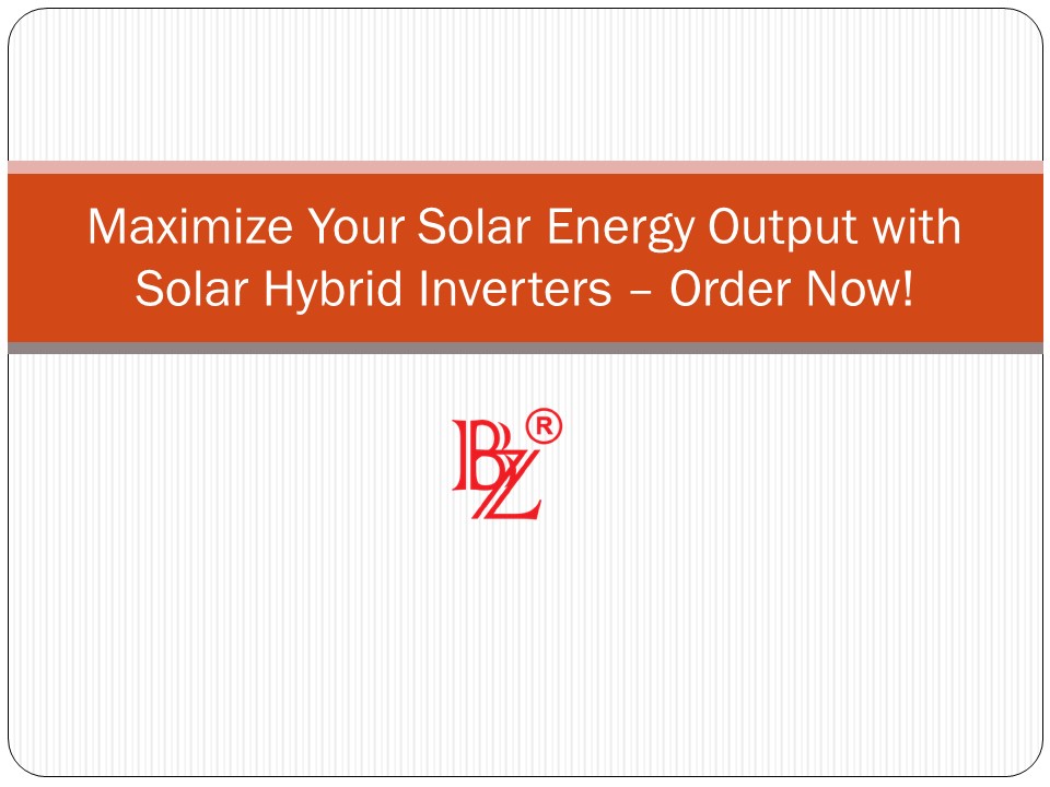 Solar Hybrid Inverter