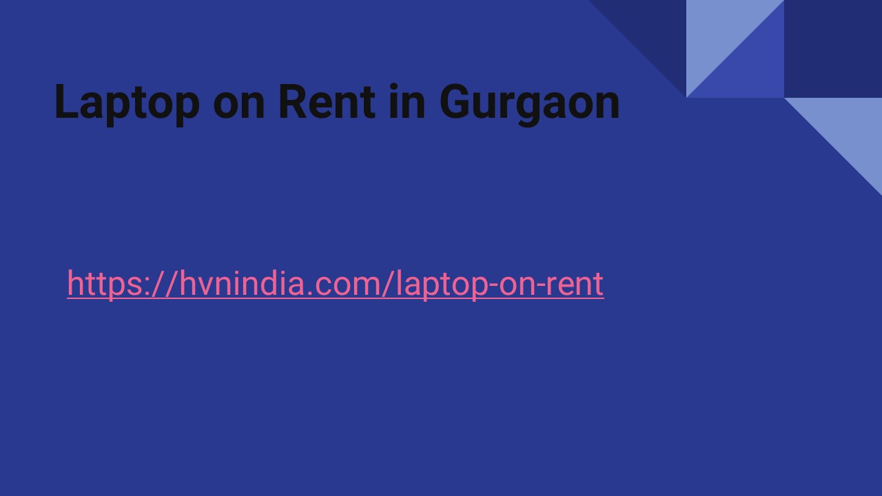 Laptop on Rent in Gurgaon
