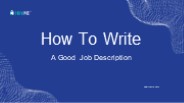 How To Write a Good Job Description