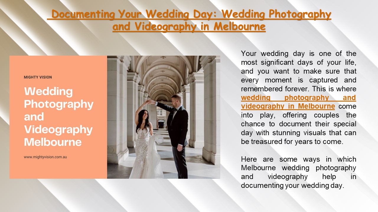 Documenting Your Wedding Day: Wedding Photography and Videography in Melbourne