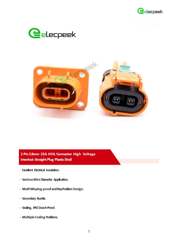 HVIL Connector 2 Pin 2.8mm 23A