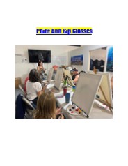 Paint And Sip Classes