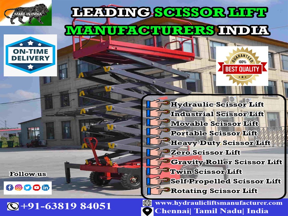 PPT Hydraulic Scissor Lift Chennai Tamil Nadu India Coimbatore
