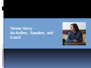 Teresa Yancy | An Author Speaker and Coach