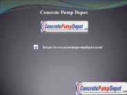 Used Alliance Concrete Pumps Sale, concretepumpdepot