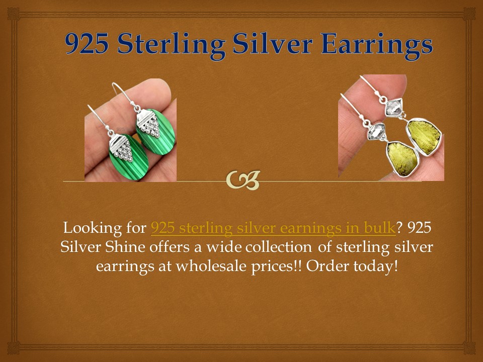 925 Sterling Silver Earrings Wholesaler