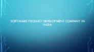 software product development company in india