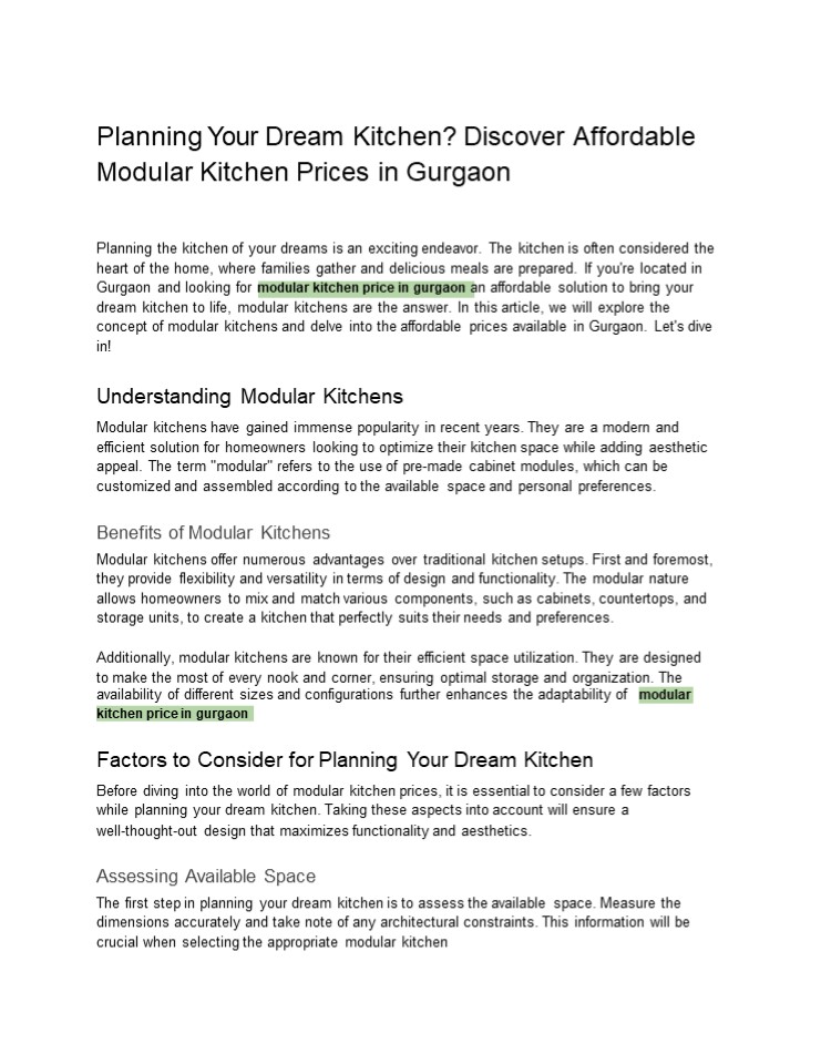 Modular Kitchen Prices in Gurgaon