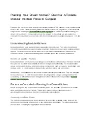 Modular Kitchen Prices in Gurgaon