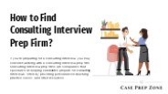 How to Find Consulting Interview Prep Firm?