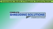 Environmental Benefits of Professional Shredding Services
