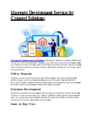 Magento Development Services by Connect Solutions