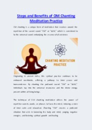 Steps and Benefits of OM Chanting Meditation Practice