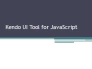 Kendo UI Tool for JavaScript