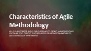Characteristics of Agile Method-V2Soft