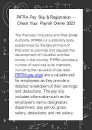 Pifra Pay Slip