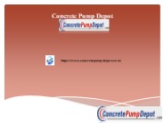 Used Concrete Pump Trucks, concretepumpdepot