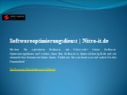 Softwareoptimierungsdienst | Nitro-it.de