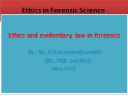 Ethics in Forensic