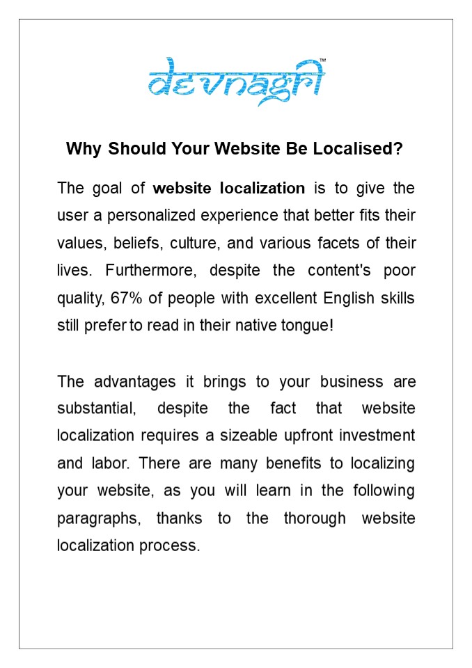 Why Should Your Website Be Localised?