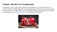 5 Health Benefits Of Pomegranate.