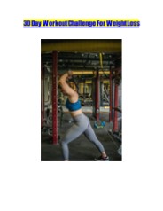 30 Day Workout Challenge For Weight Loss