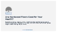 5 Health Benefits of Owning Hardwood Floors