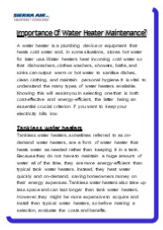 Importance Of Water Heater Maintenance?