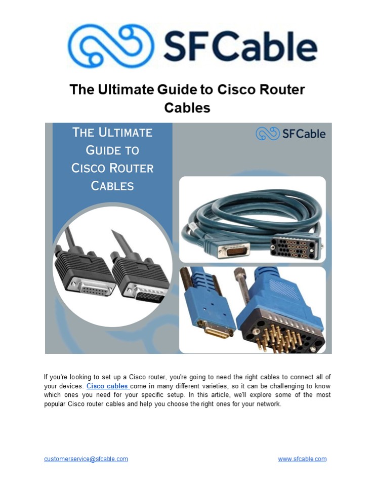 The Ultimate Guide to Cisco Router Cables
