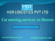 Car moving services in Meerut