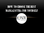 How to Choose the Best Mangalsutra for Yourself