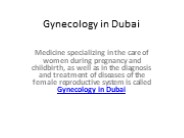 Gynecology in Dubai