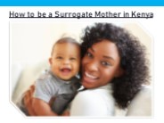 How to be a Surrogate Mother in Kenya
