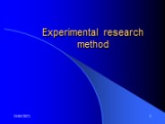 Experimental Research