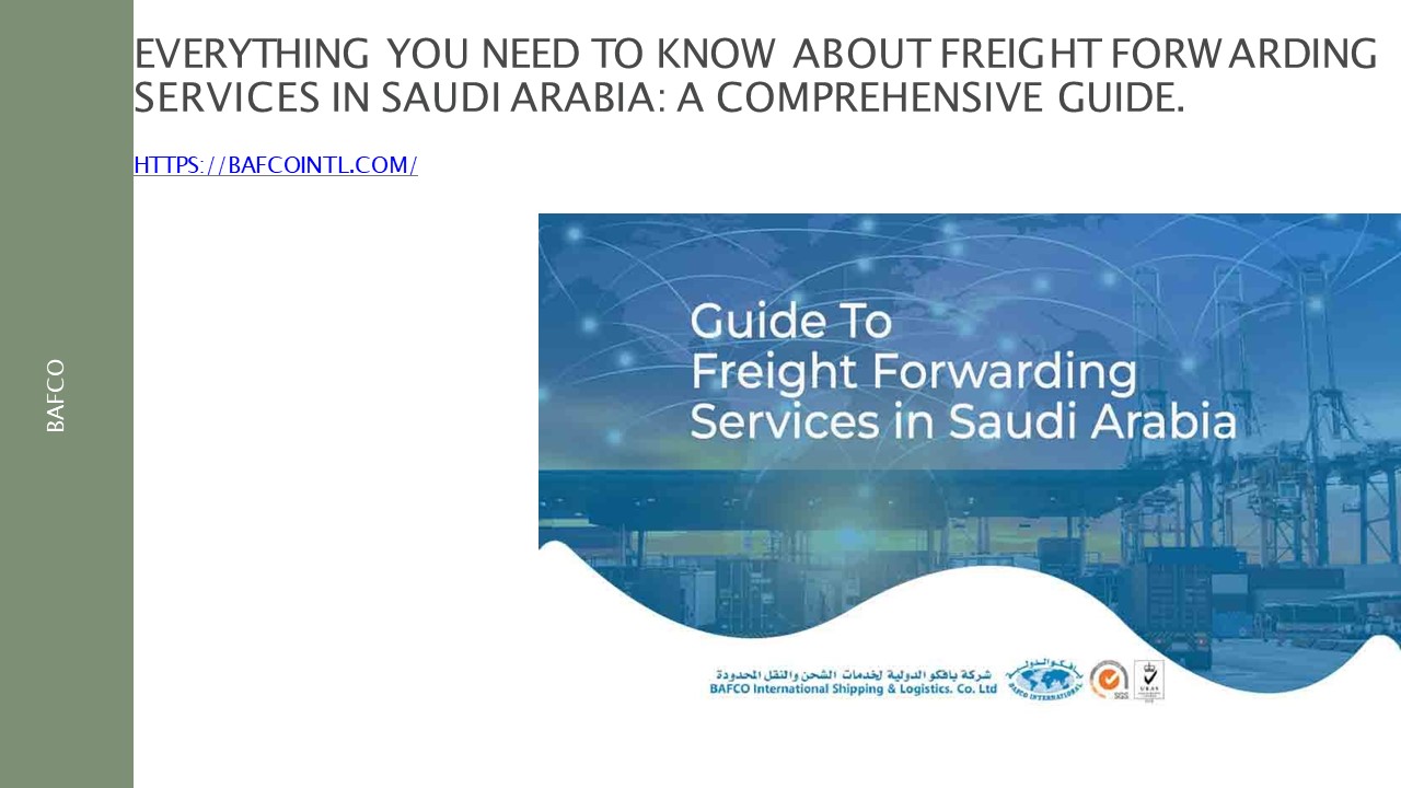 Freight Forwarding Services in Saudi Arabia