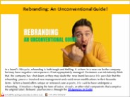 Rebranding: An Unconventional Guide!