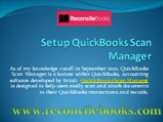 Setup QuickBooks Scan Manager