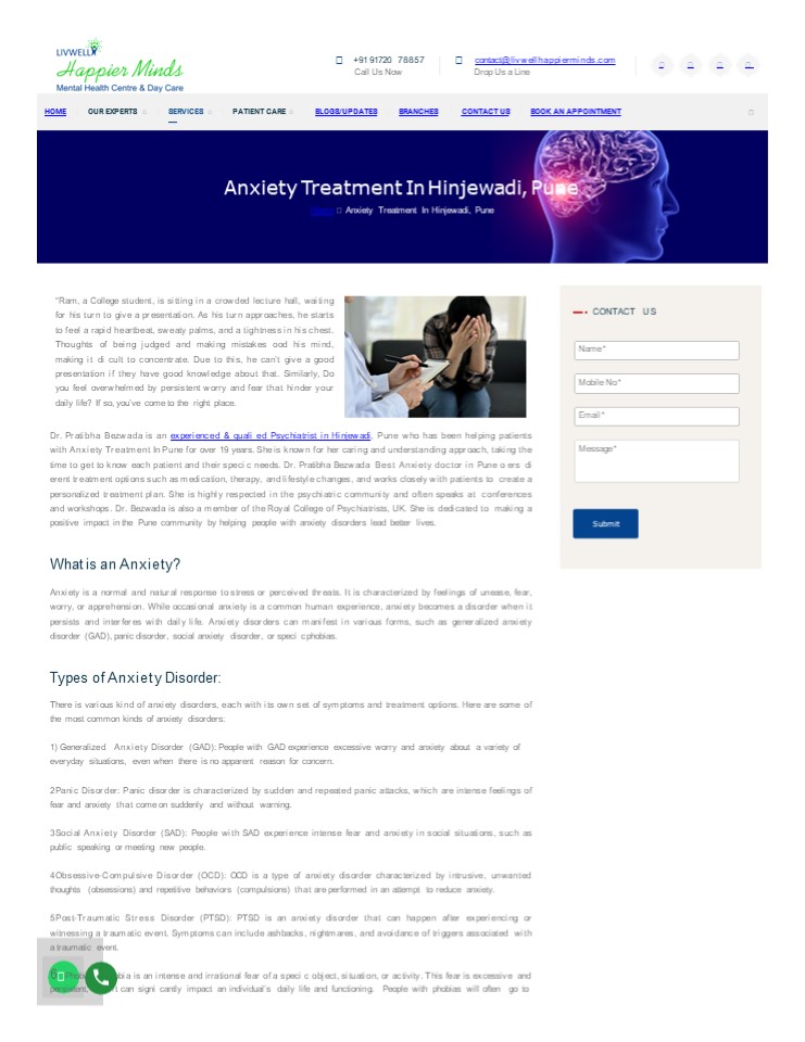 Anxiety Treatment In Pune