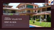 Luxury Villas for Rent in Goa
