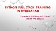 Python Full stack Training in Hyderabad