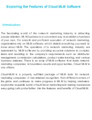 Exploring the Features of Cloud MLM Software