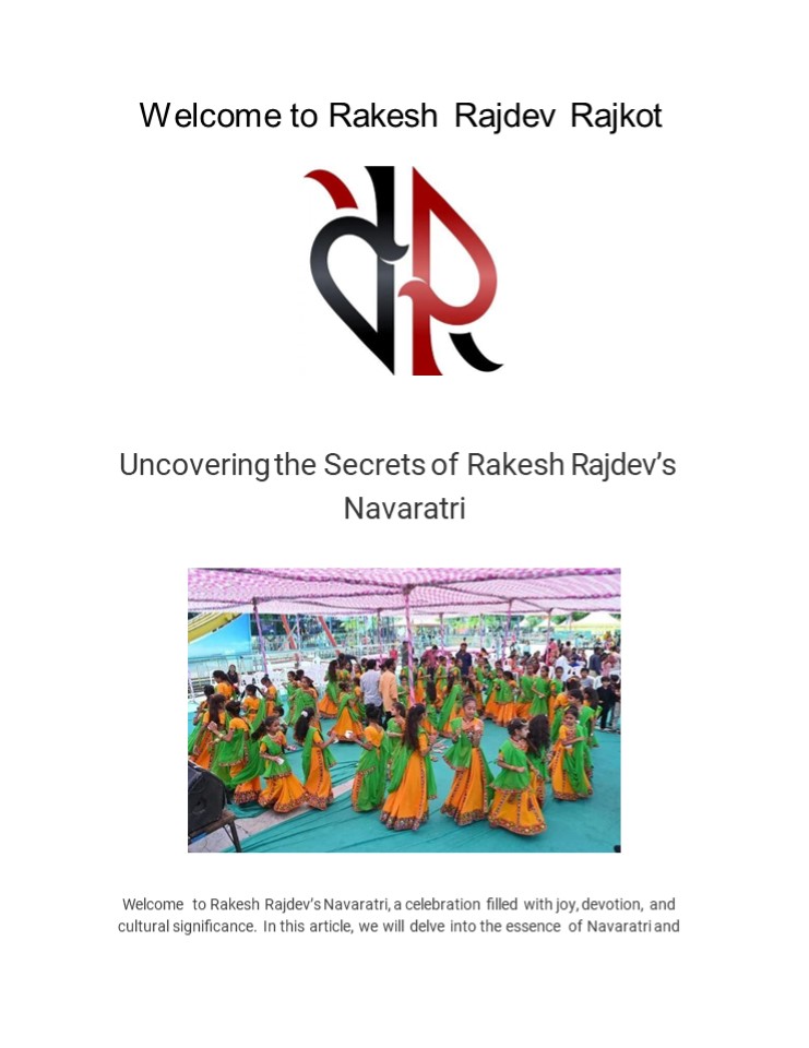 Uncovering the Secrets of Rakesh Rajdev's Navaratri