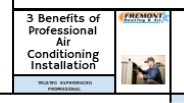 3 Benefits of Professional Air Conditioning Installation