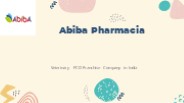 Abiba Pharmacia Supreme Veterinary PCD Franchise Company in India