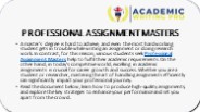 Professional Assignment Masters PowerPoint PPT Presentation