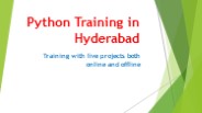 Python Training in Hyderabad