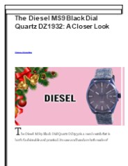 The Diesel MS9 Black Dial Quartz DZ1932: A Closer Look