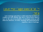 Love marriage specialist in India