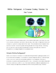 R600a Refrigerant: A Greener Cooling Solution for the Future