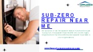 Sub-Zero Repair Near Me | The Appliance Repairmen